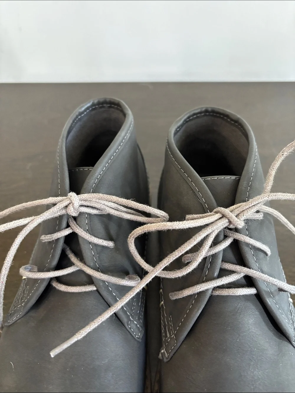 Men's Varese Charcoal Chukka Boots - Lace-Up Casual Size 9.5
